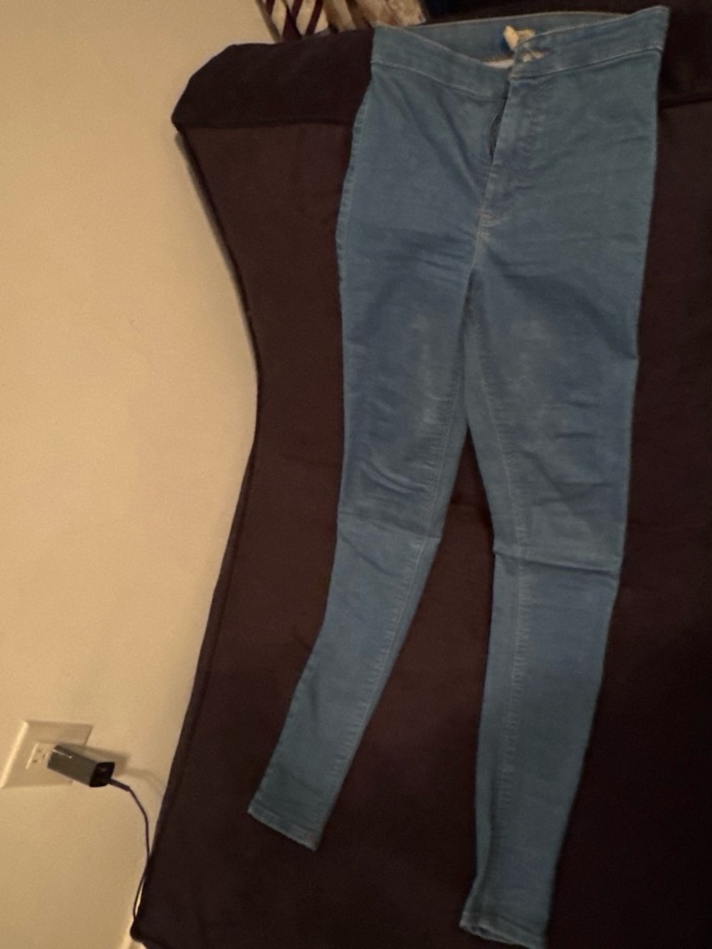 Topshop Light Blue High-Rise Skinny Jeans